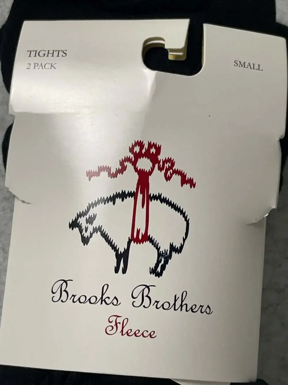 Brooks Brothers Fleece Girls 2-Pack Black Solid Tights Size Small 5-6X